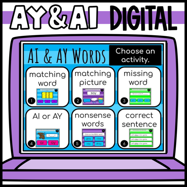 Interactive AI and AY Digital Learning Google Classroom Phonics Slides ...