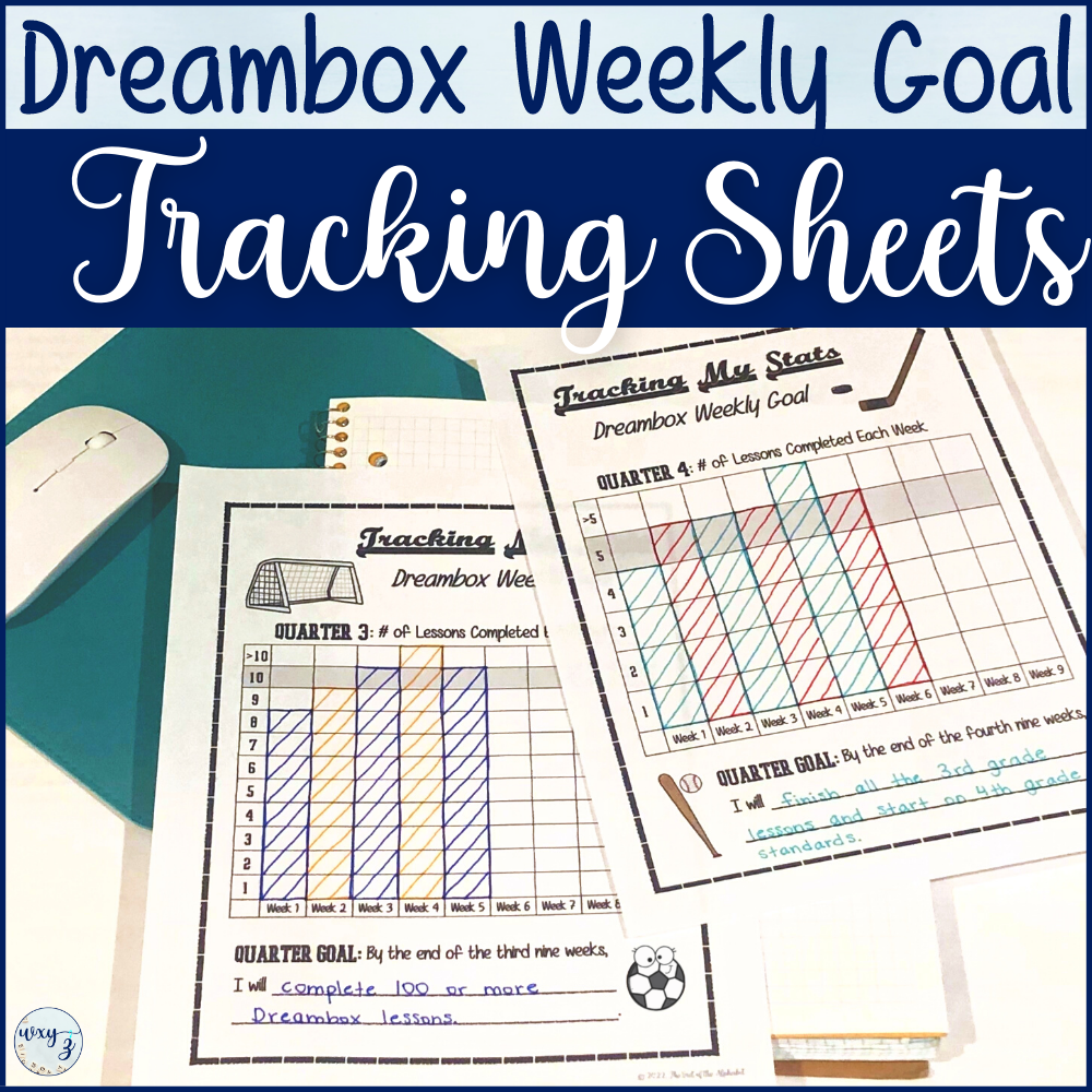 Dreambox Weekly Goal Student Data Tracking Sheets Sports Themed