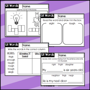GH Words Phonics Exit Slips | Made By Teachers