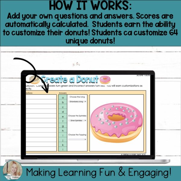 Create a Donut Editable Self-Checking Template Digital Resource ...