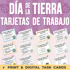 Día de la Tierra Tarjetas de Trabajo para Centros y Actividades en Grupo
