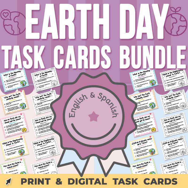 Earth Day Task Cards for Centers & Group Activities BUNDLE (Print & Digital)