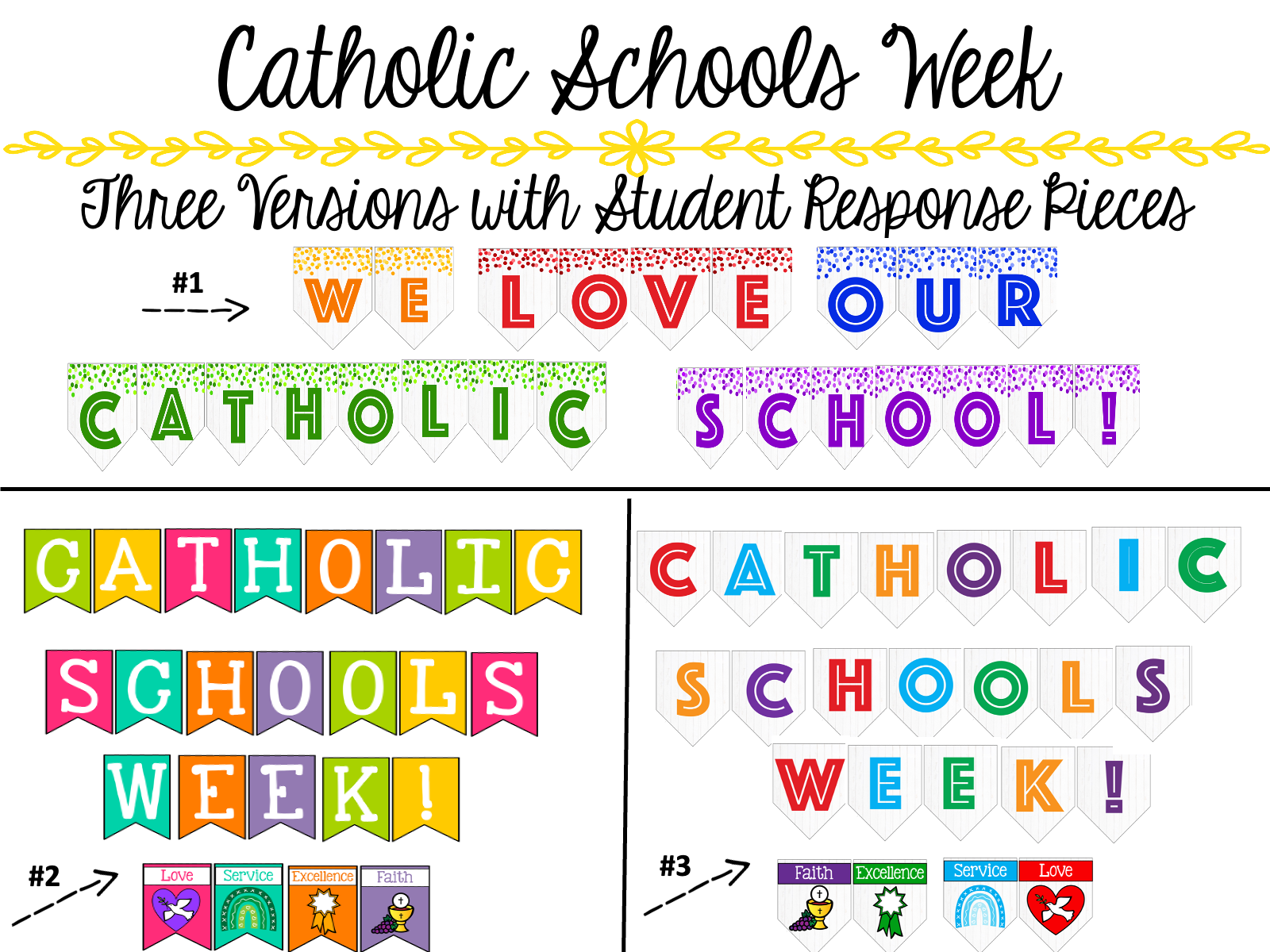 Catholic School Week Hallway or Classroom Banners