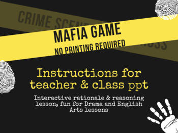 Mafia Game no printing required - Fun Logical Reasoning & Rationalisation Game