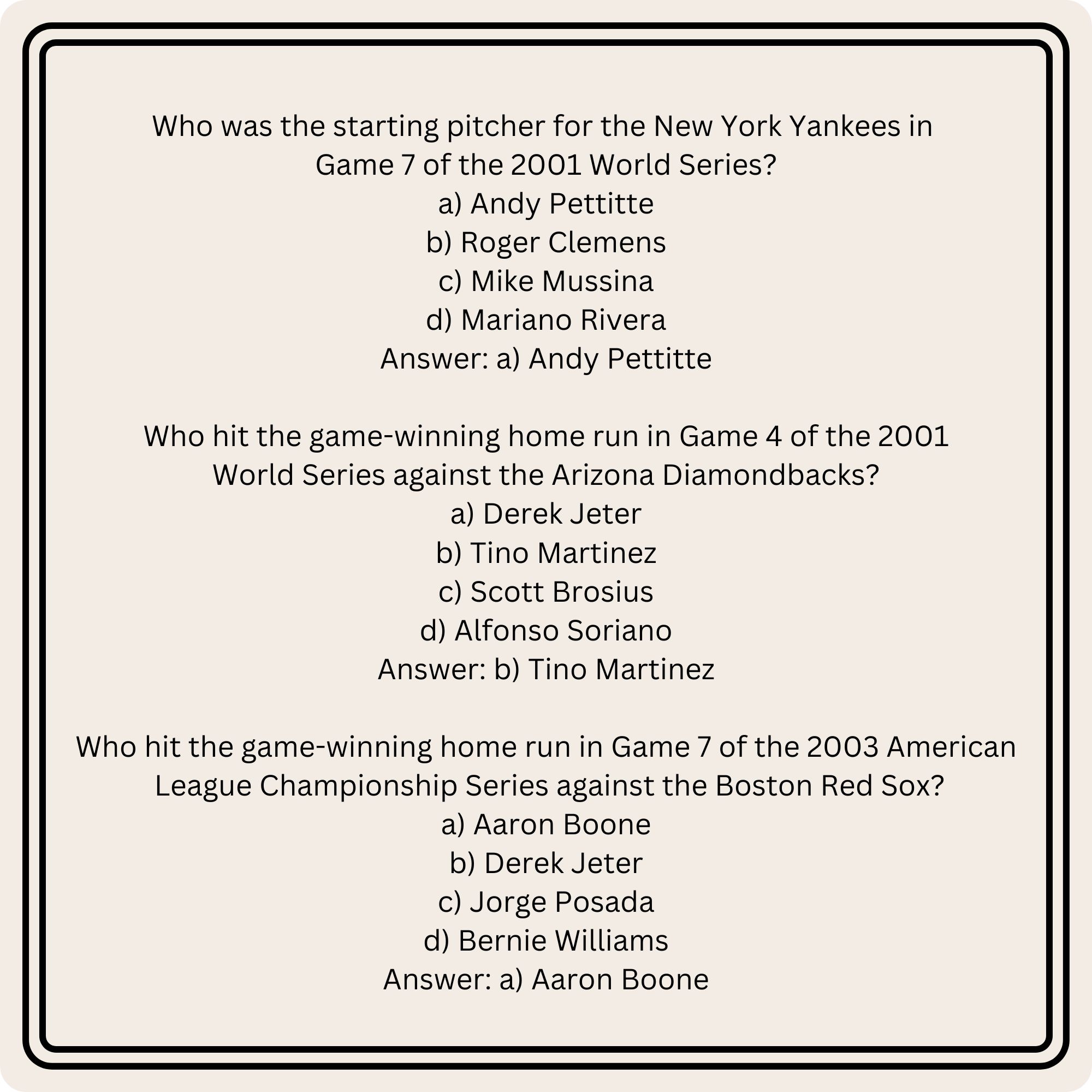 "Test Your Knowledge Fun and Challenging New York Yankees Baseball