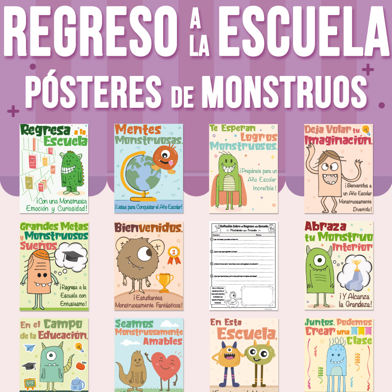 Regreso a la Escuela Pósteres de Monstruos