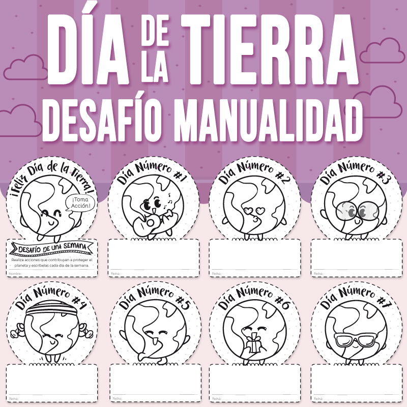 Día de la Tierra Manualidad, Reto de la Semana, Writing and Reflection Activity