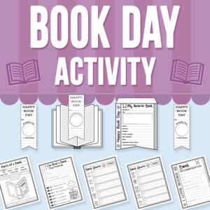 Book Week & World Book Day Activities: Pennant, Bookmark, and Printables