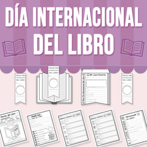 Día Internacional del Libro Actividad: Pennant, Bookmark & Printable Activities