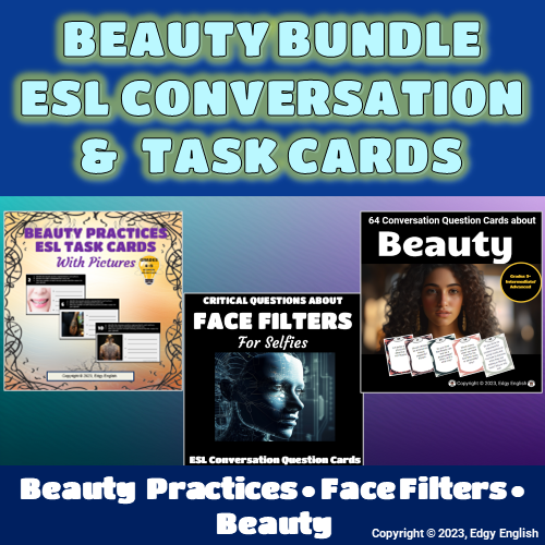 Beauty Bundle: ESL Conversation & Task Cards