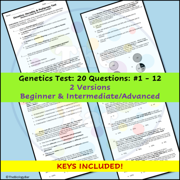 ESL Biology Genetics Review and Test | Made By Teachers