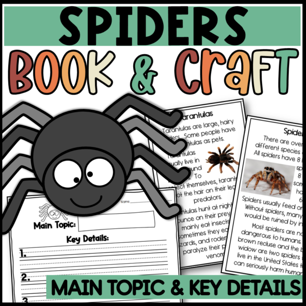 Spider nonfiction book and craft made by teachers