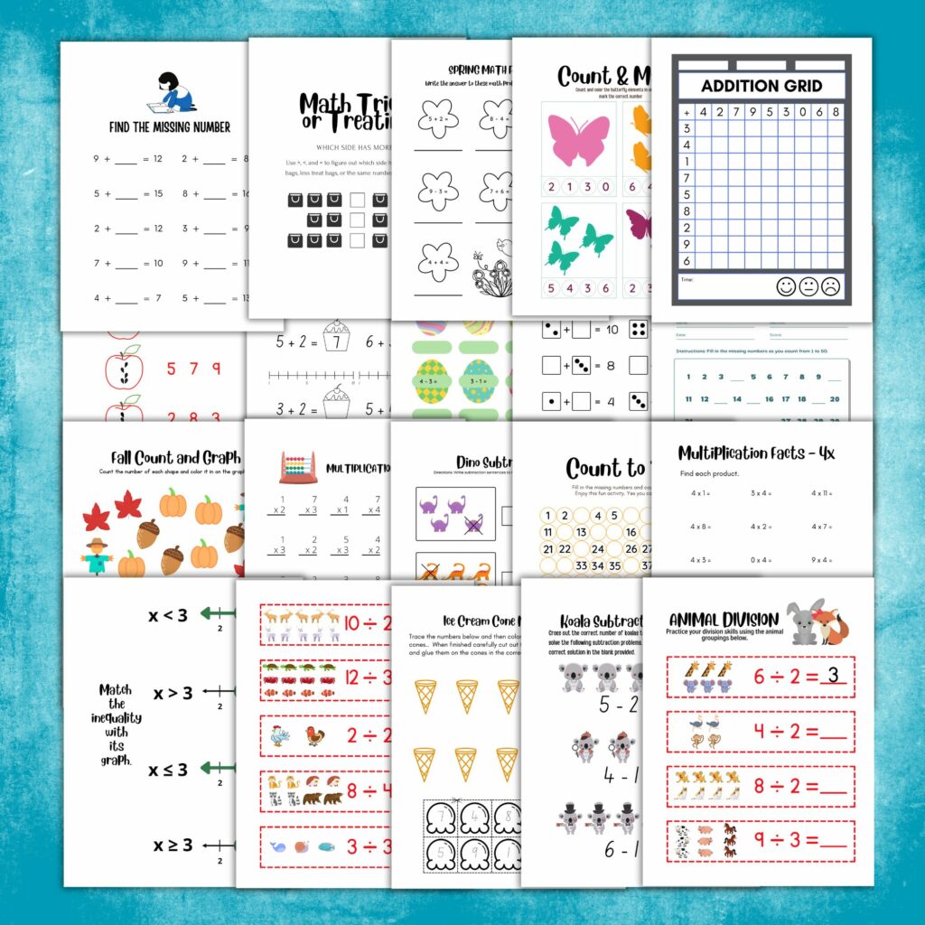 Back To School Big Math Practice Worksheet For Kids | Made By Teachers
