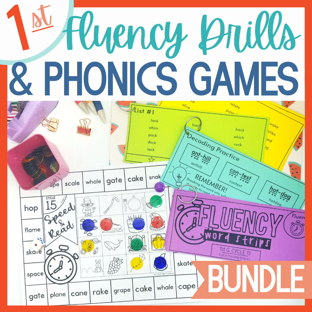 Kinder Fluency Centers BUNDLE Decoding Strips & Phonics Games | EL ...