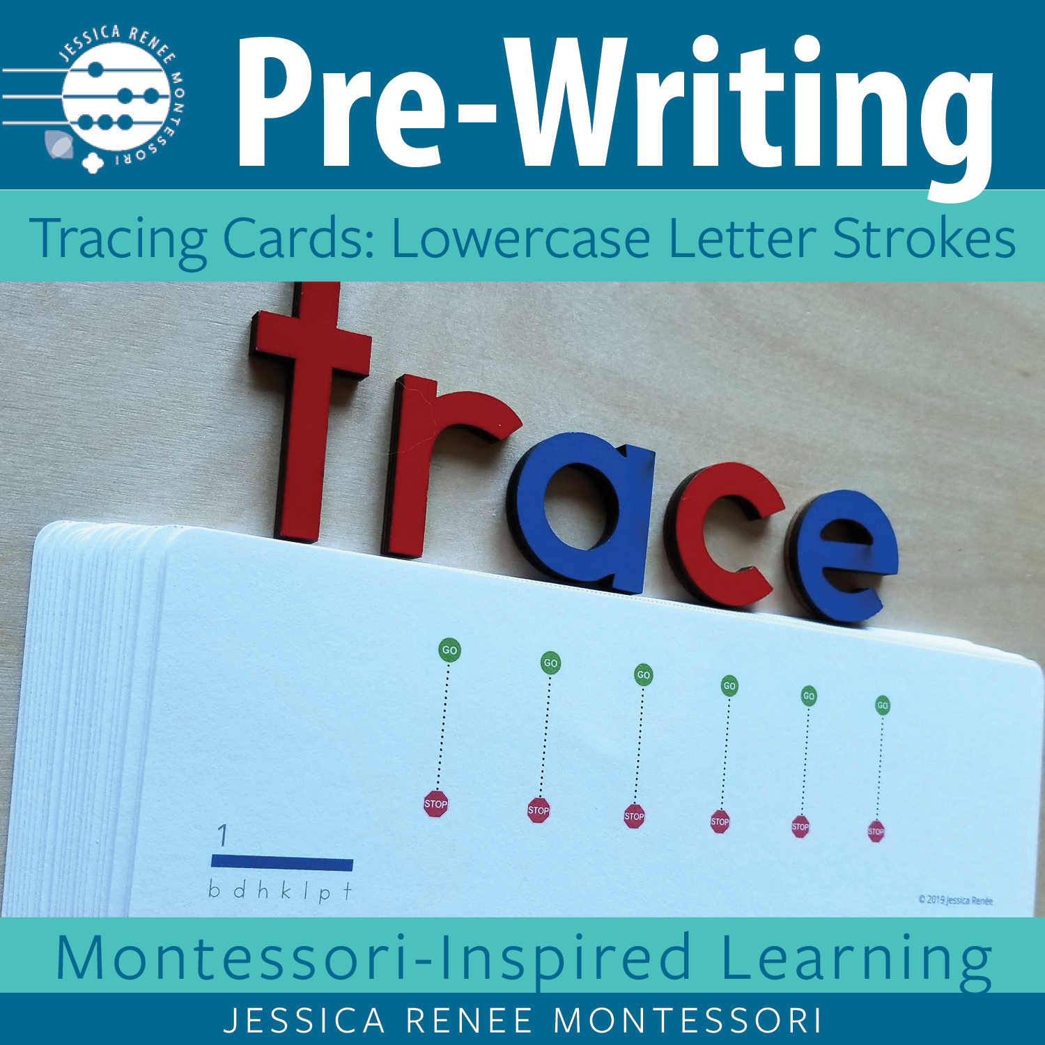 Pre-writing Tracing Cards: Lowercase Strokes
