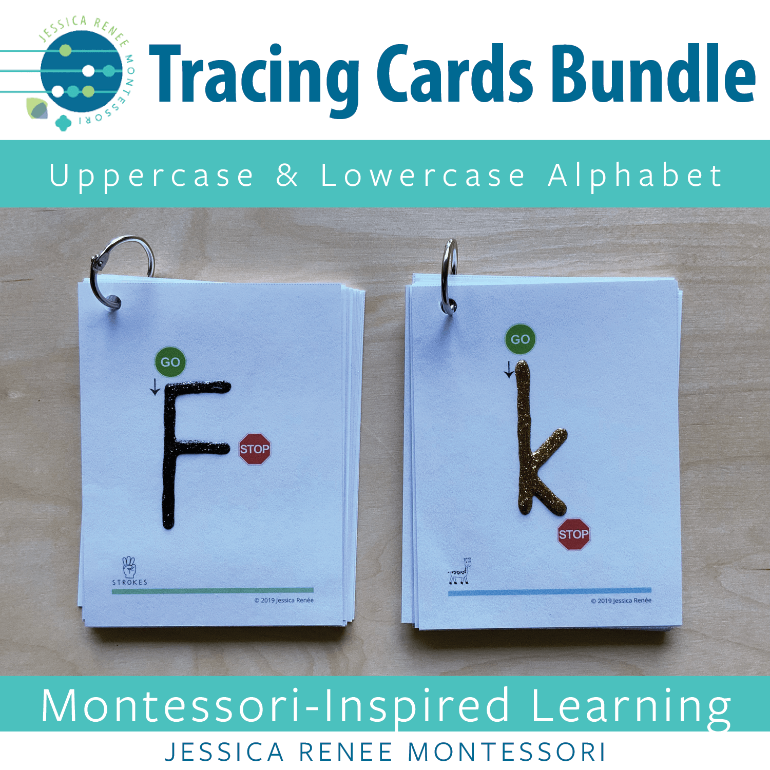 Printing Tracing Cards: Uppercase and Lowercase Alphabet Bundle