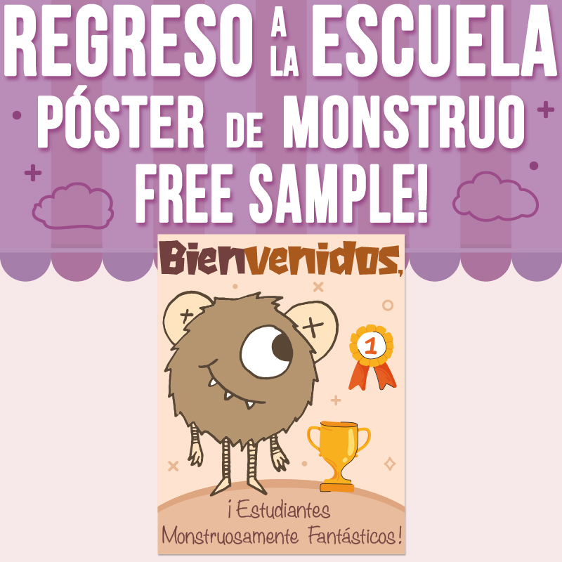 Regreso a la Escuela Póster de Monstruo Free Sample