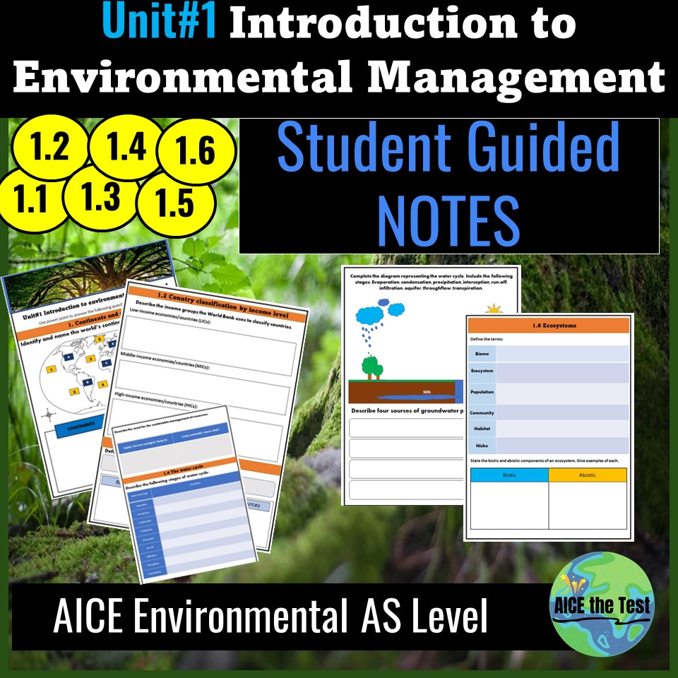Intro to Environmental Management AICE Unit1 Guided Notes
