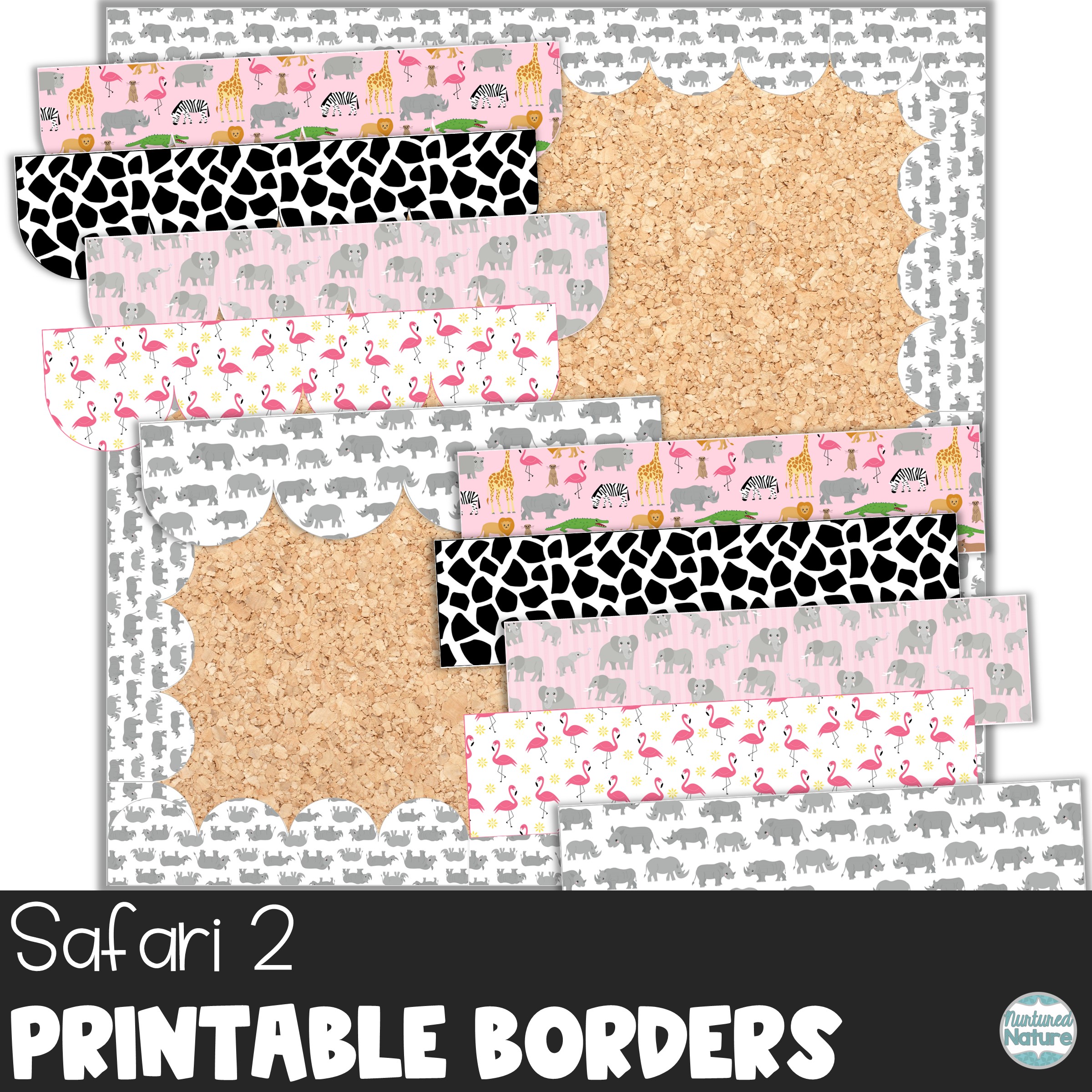 Zebra Print Border Printable