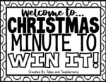 Winter Christmas Minute To Win It Challenges - TASK CARDS AND DISPLAY ...