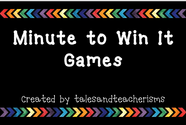 Minute To Win It Challenges Bundle - TASK CARDS AND DISPLAY CARDS ...