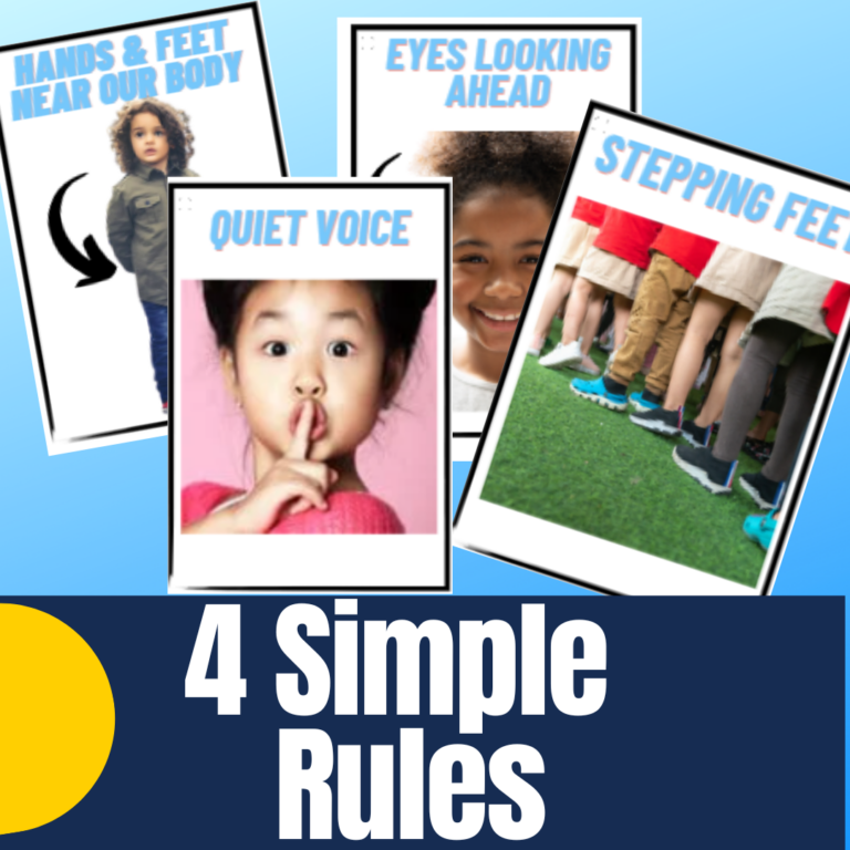 Walking in Line Rules Preschool Autism Visual Support Posters with ...