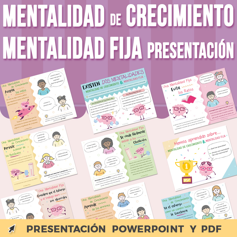 Mentalidad de Crecimiento y Mentalidad Fija Presentación PowerPoint