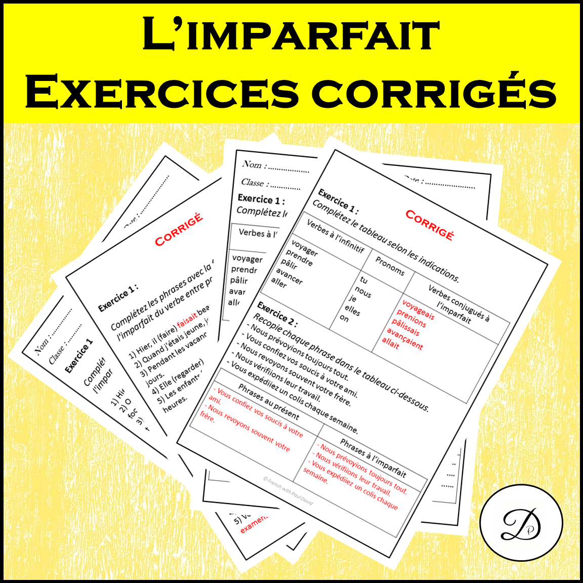 L'imparfait - Explications et exercices / French imparfait notes and exercises