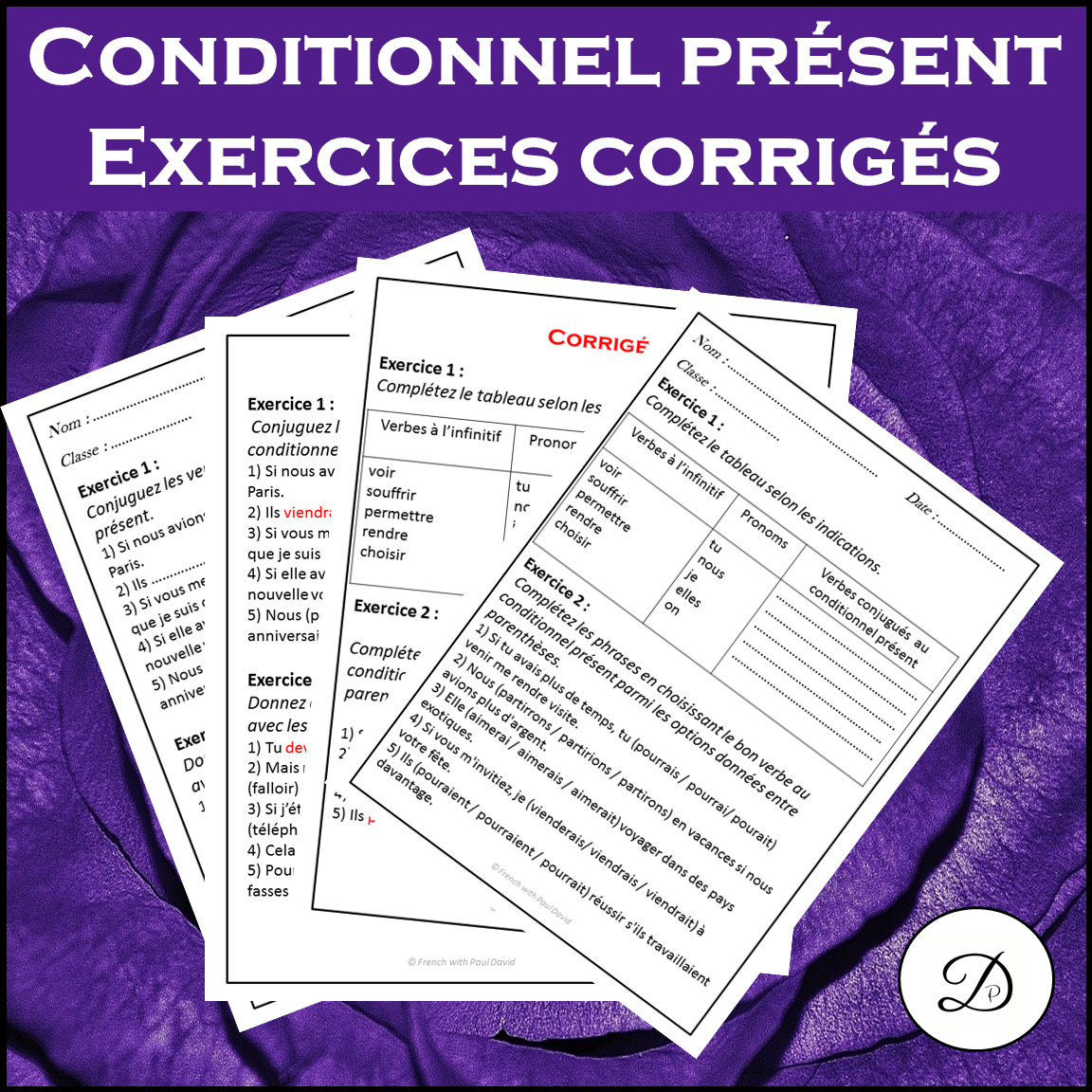 Conditionnel présent - Explications et exercices / French Present Conditional