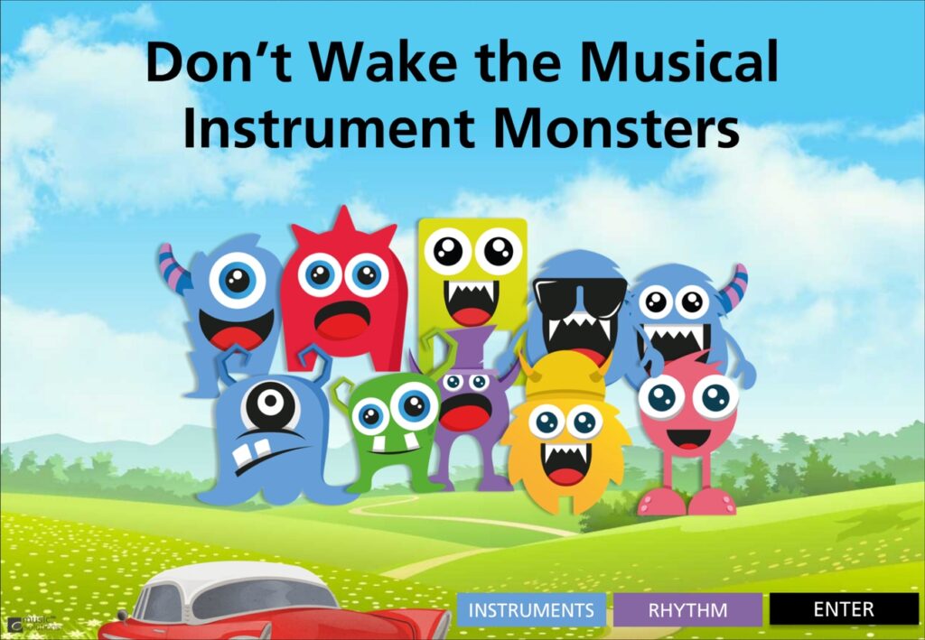 Monster Game With Instruments Don’t Wake the Musical Instrument Monsters Interactive Game UK and US ...