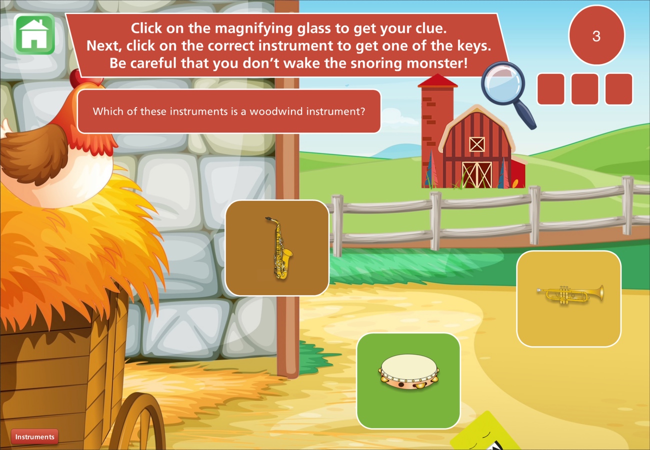 Monster Game With Instruments Don’t Wake the Musical Instrument Monsters Interactive Game UK and US ...