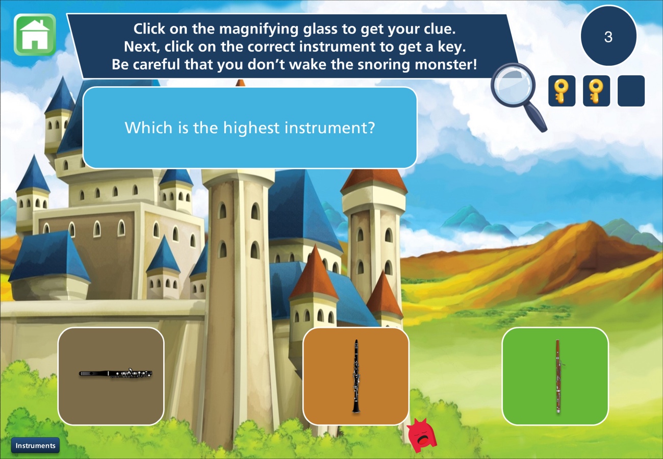 Monster Game With Instruments Don’t Wake the Musical Instrument Monsters Interactive Game UK and US ...