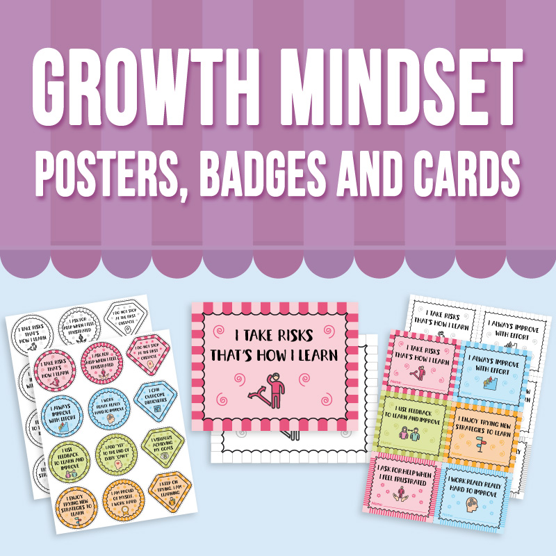 Growth Mindset Posters, Badges & Cards: Editable, Printable & Digital Resource