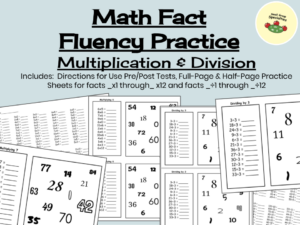 Multiplication & Division Fact Practice - A Supplement to Online Fluency Drills