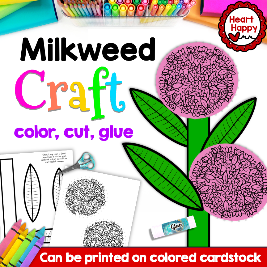 Illinois State Symbols | Butterfly Life Cycle | Milkweed Craft | Spring Craft
