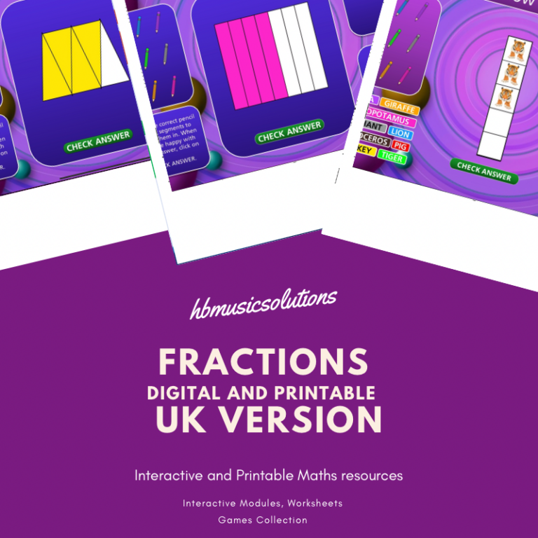 Fractions Interactive Module and Worksheets UK - Made By Teachers