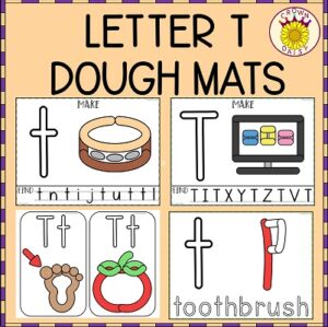 Letter T Alphabet Playdough Mats and Cards - Made By Teachers
