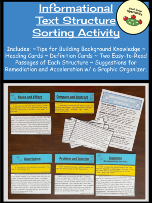 Informational Text Structure Sorting Activity - Made By Teachers