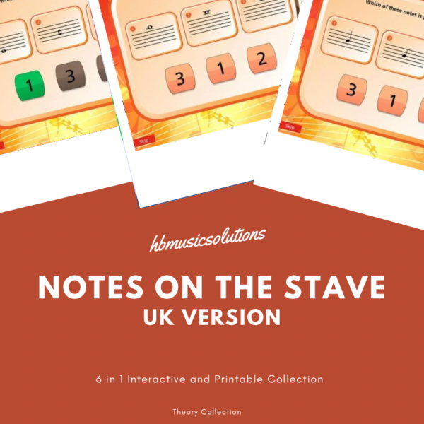 Grade 1 Music Theory Interactive and Printable 3. Notes on the Stave UK ...