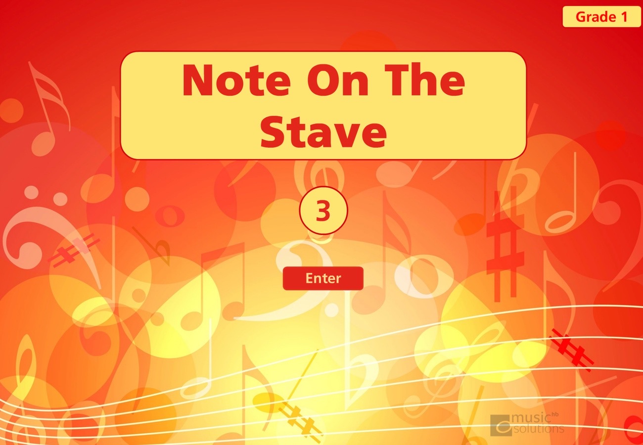 Grade 1 Music Theory Interactive and Printable 3. Notes on the Stave UK ...