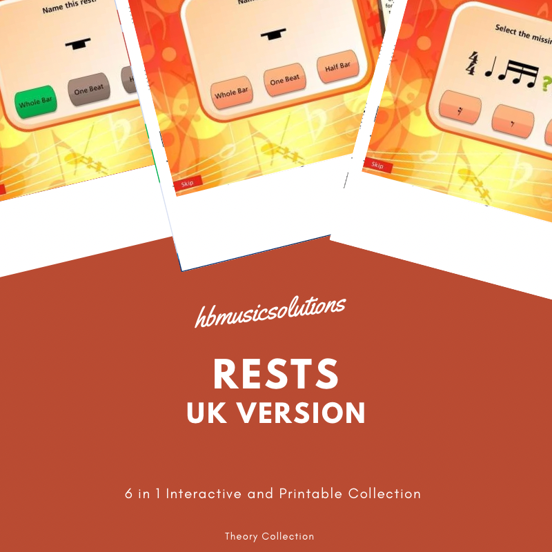 Grade 1 Music Theory Interactive and Printable 7. Rests UK