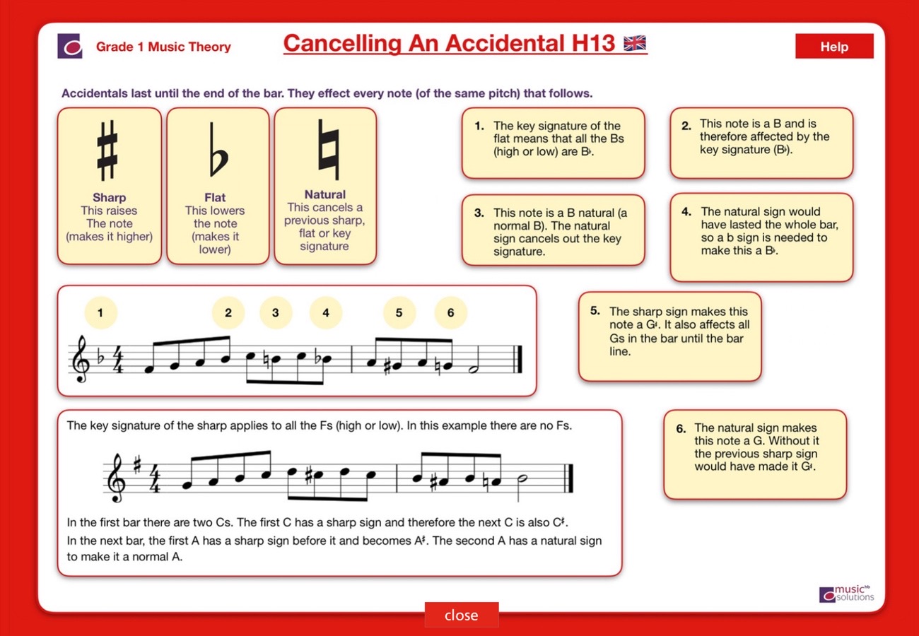 Grade 1 Music Theory Interactive and Printable 13. Cancelling ...