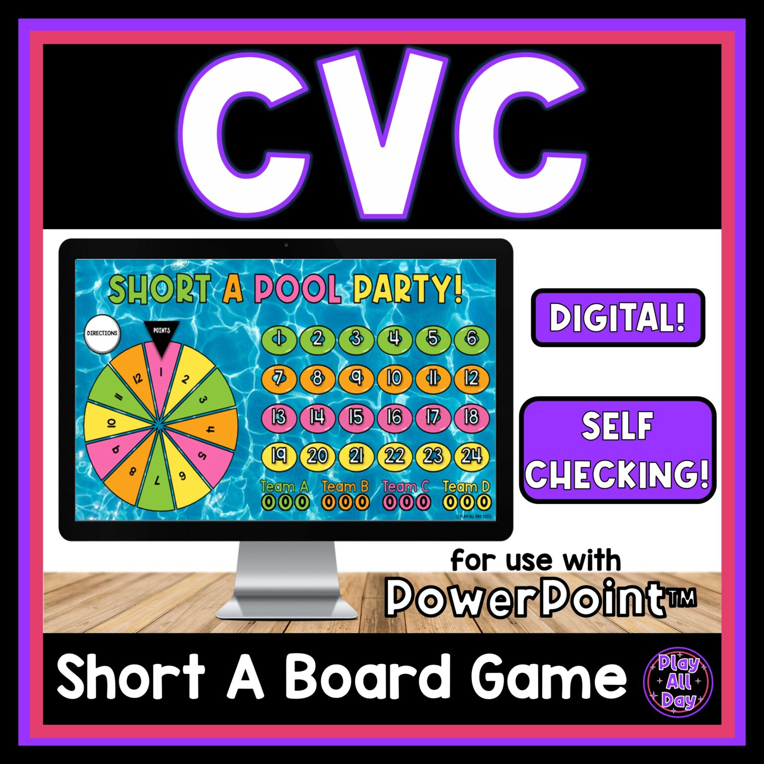 Short A CVC Words Digital Game for PowerPoint™ - Made By Teachers