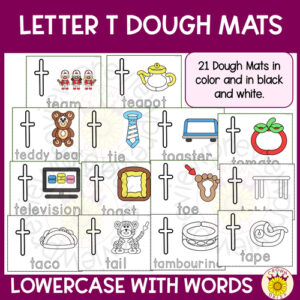 Letter T Alphabet Playdough Mats and Cards - Made By Teachers