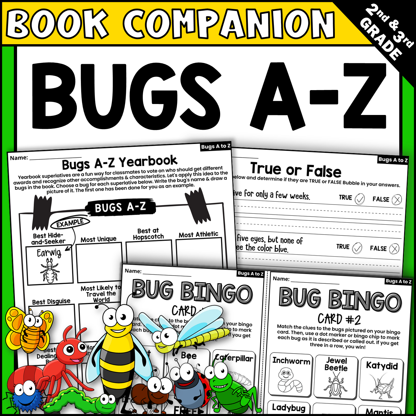 Bugs A to Z Interactive Read Aloud Book Companion Activities for IRA