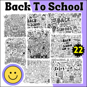 Back To School Doodle Coloring Pages-Fun Packet Worksheets-Busy Work ...