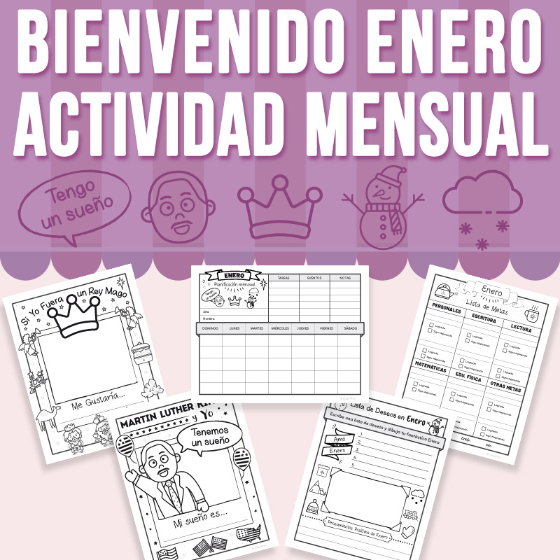 Bienvenido Enero Actividad Mensual