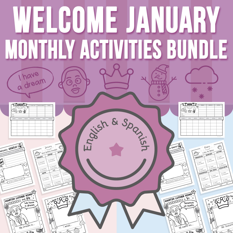 Welcome January Monthly Activities BUNDLE