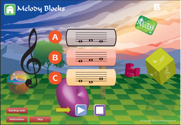 Melody Blocks Bb Version Music Interactive Module | Made By Teachers