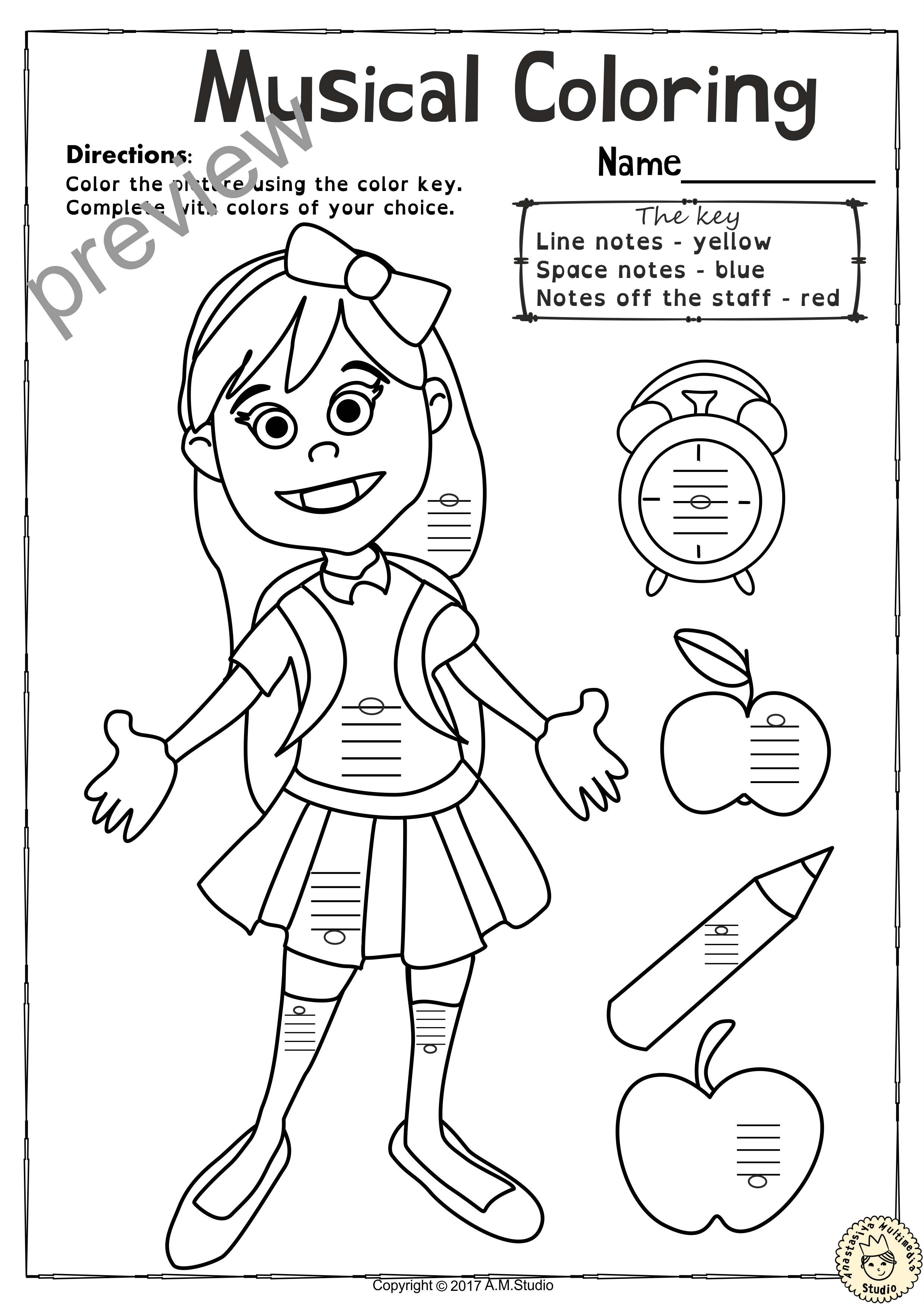 Lines and Spaces Music Worksheets for Back to School Made By Teachers